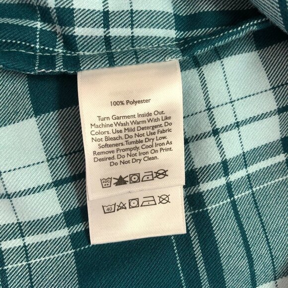 EDDIE Bauer Green Plaid Long Sleeve Button Down Shirt Size XL - Picture 5 of 11